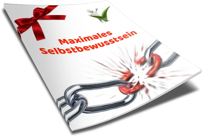 Geschenk-Checkliste Maximales Selbstbewusstsein mit roter Schleife und Häkchen-Symbol