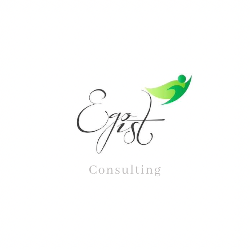 Egoist Consulting Logo Quadrat mit grünem Vogel und Consulting Schriftzug