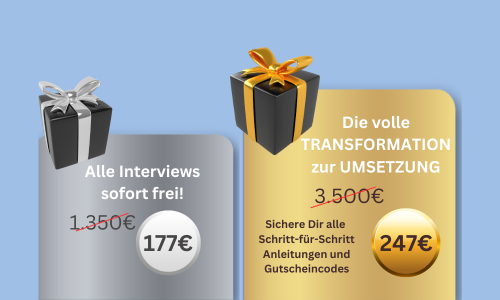 Kompakte Variante der Verkaufsseite mit zwei Angeboten und Geschenkboxen