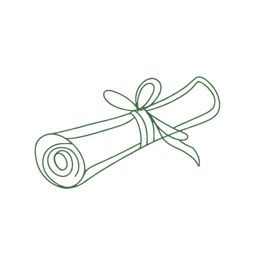Grünes Icon-Illustration eines gebündelten Rächerbündels mit Schleife