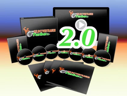 Produktabbildung Selbstvertrauen-Turbo 2.0 mit Monitor, DVDs und Begleitmaterialien
