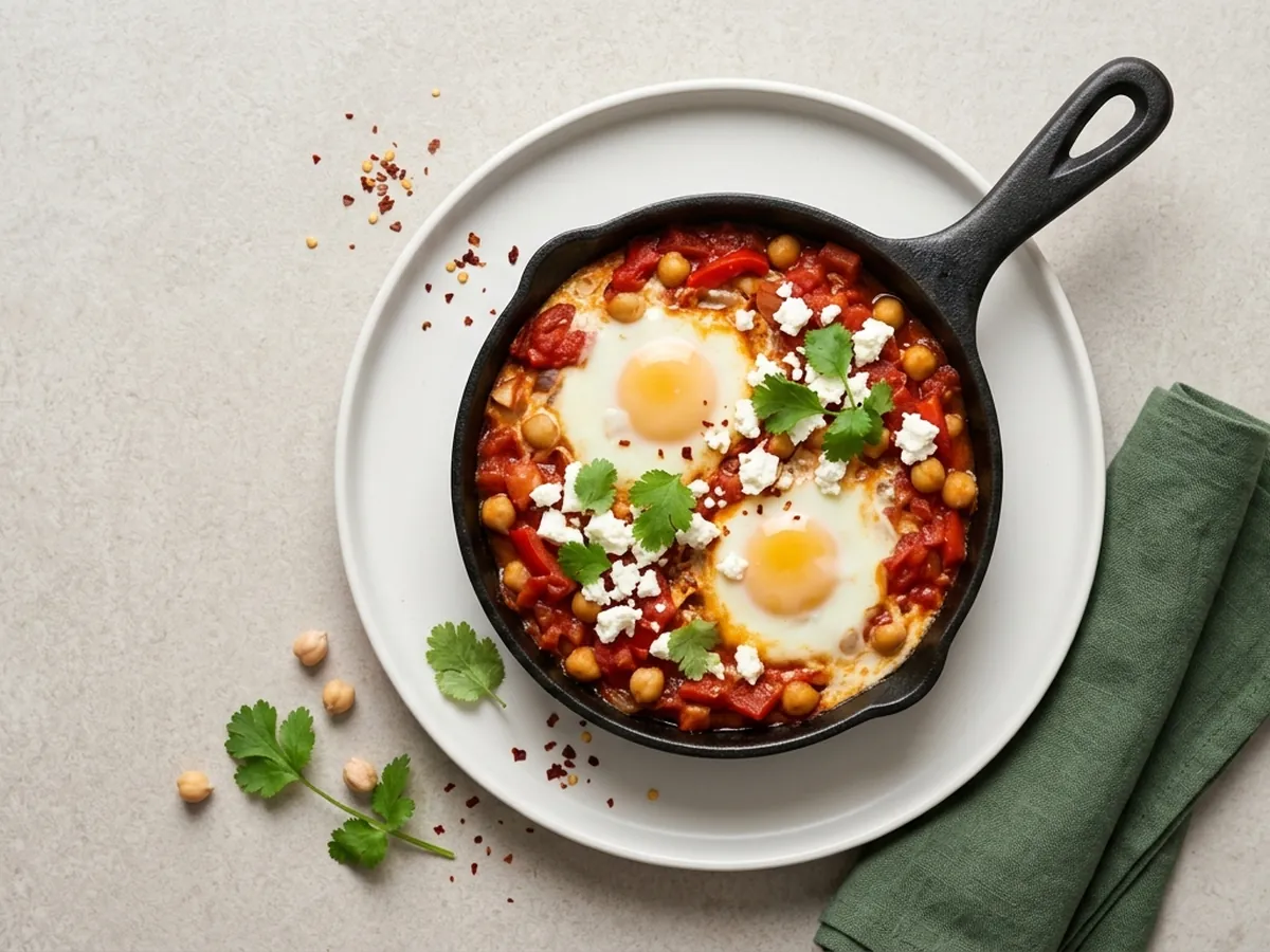 Shakshuka mit Feta und Kichererbsen - Rezept aus dem Setwert-Halteplan