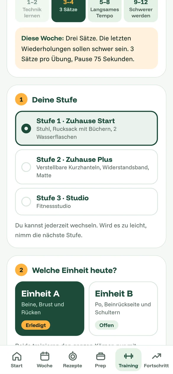 Halteplan-App: Training für zu Hause