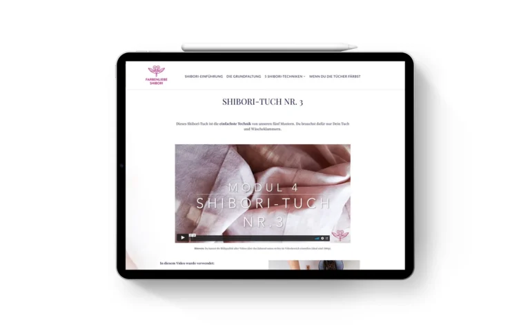 Shibori-Muster Onlinekurs für Beginner – Videokurs zum Stofffärben