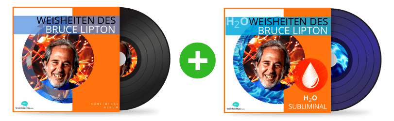 Duo-Album Weisheiten des Bruce Lipton - zwei Schallplatten schwarz und violett