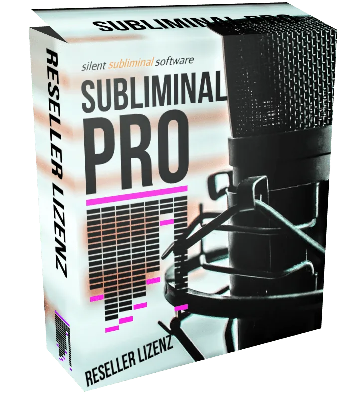 Subliminal Pro Softwarepaket große 3D-Produktabbildung mit Reseller-Lizenz
