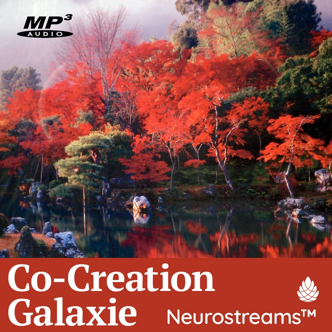 Cover des Bonus-Audiobookes Co-Creation Galaxie mit rotem Herbstwald
