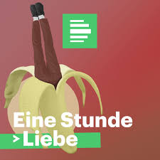 SlowSex Onlinekurs – Videokurs für Paare zu Slow Sex von Yella Cremer 6 Albumcover Eine Stunde Liebe mit stilisierter Banane auf rotem Hintergrund und grünem Button