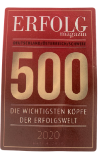 Erfolg Magazin 500 Siegel 2020 - Die wichtigsten Köpfe der Erfolgswelt