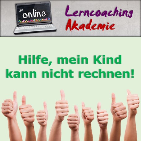 Digistore-Banner für Mathe-Kurs mit Laptop und Thumbs-up-Händen