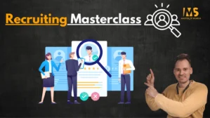 Recruiting Masterclass Titel mit Rekrutierungsillustration und Christoph Mohr