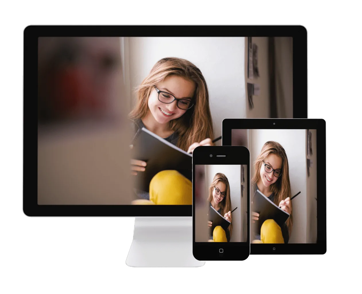 SpeedReading Online Kurs auf Laptop, Tablet und Smartphone in responsivem Design