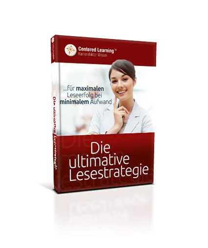 3D-Buchcover Die ultimative Lesestrategie mit Frau und Text für maximalen Leseerfolg