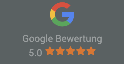 Google-Bewertung mit 5-Sternen-Rating 5.0