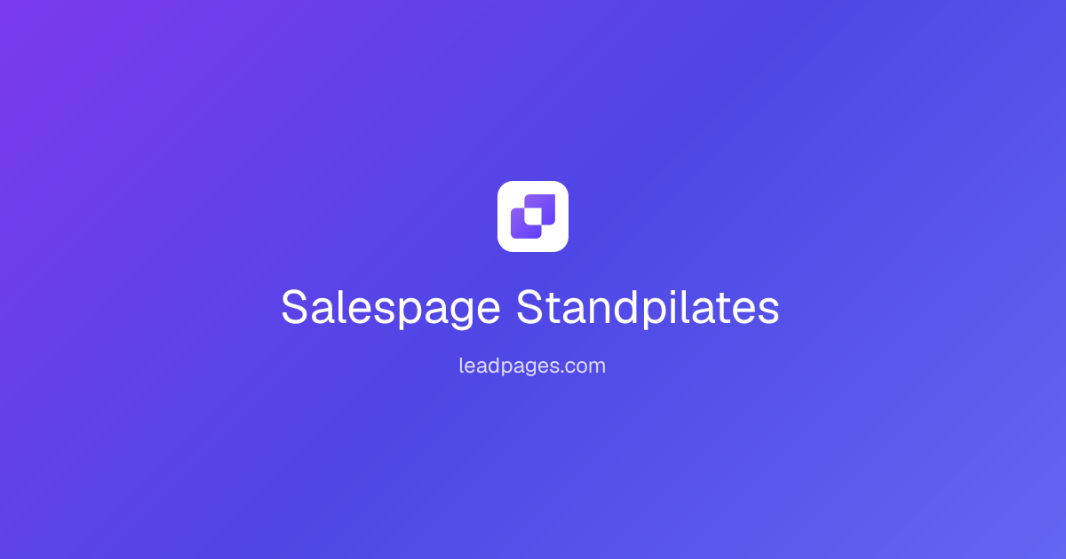 Hero-Banner mit StandPilates Logo und Titel auf violettem Farbverlauf