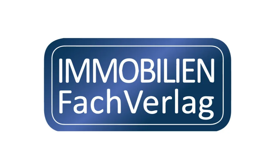 Statt Schampus und Cabrio – Hörbuch über den Maklerberuf 3 Logo des Immobilien Fachverlags in dunkelblau mit weißer Schrift