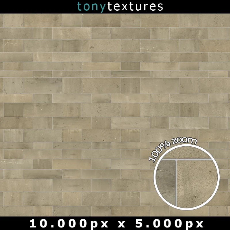 Sandstein-Blockverband mit rechteckigen Steinen in Beige und Grau, nahtlos 10000×5000px