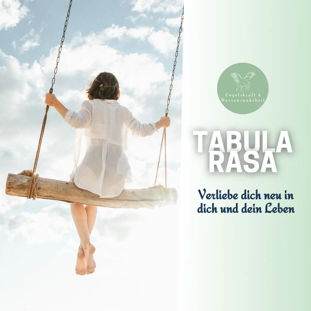 Tabula Rasa 3-Tages-Workshop mit Frau auf Schaukel und grünem Logo