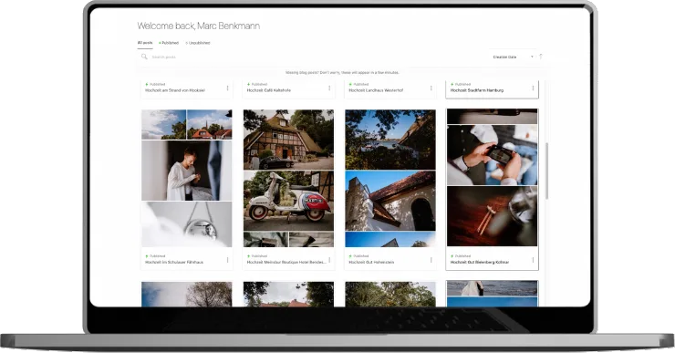 Narrative-Portfolio-Website mit Galerie verschiedener Fotografie-Projekte