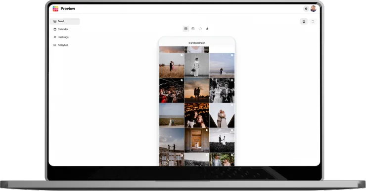 Preview App macOS mit Bildergalerie-Übersicht von Hochzeits- und Reportagefotografien