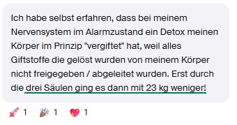Kundenstimme: Detox-Erfahrung mit 23 kg Gewichtsverlust durch Körper-Prinzip