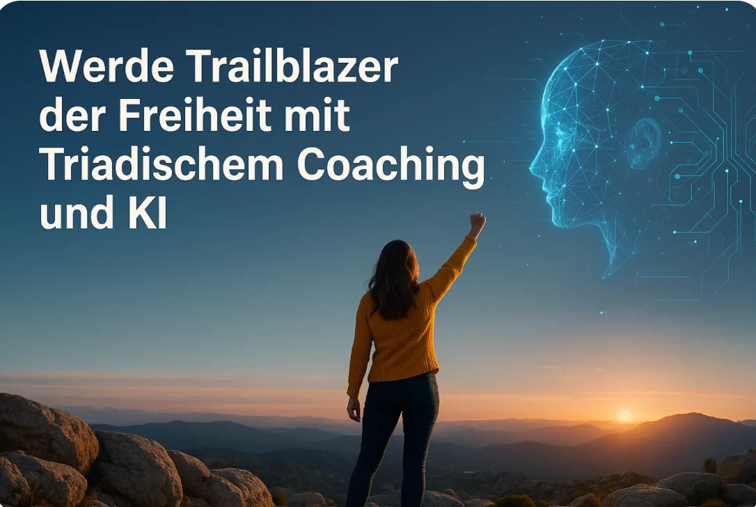 Produktmockup Triadisches Coaching mit Trailblazer-Energie und KI-Integration