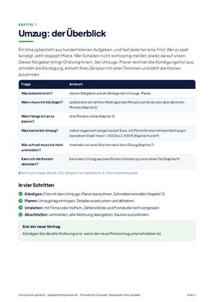 Kapitel 1 Umzug: der Überblick mit FAQ-Format und Planungsschritten aus dem Ratgeber
