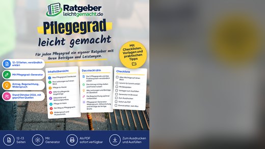 Ratgeber Pflegegrad leicht gemacht mit Antragsformularen und Checklisten