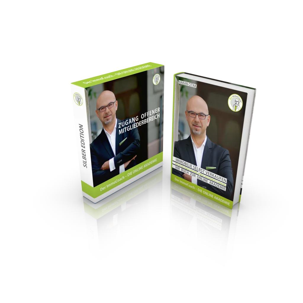 Produktabbildung Verkaufsakademie Silber Edition mit zwei Box-Versionen und Autor-Portrait