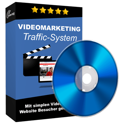 Produktbox Videomarketing Traffic-System mit DVD und fünf Sternen, Autor Fredrik Vogt