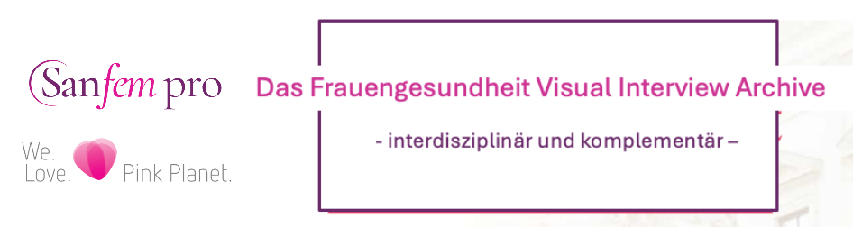 Banner für Fachkongress Frauengesundheit mit Sanfem pro Logo und Pink Planet Slogan