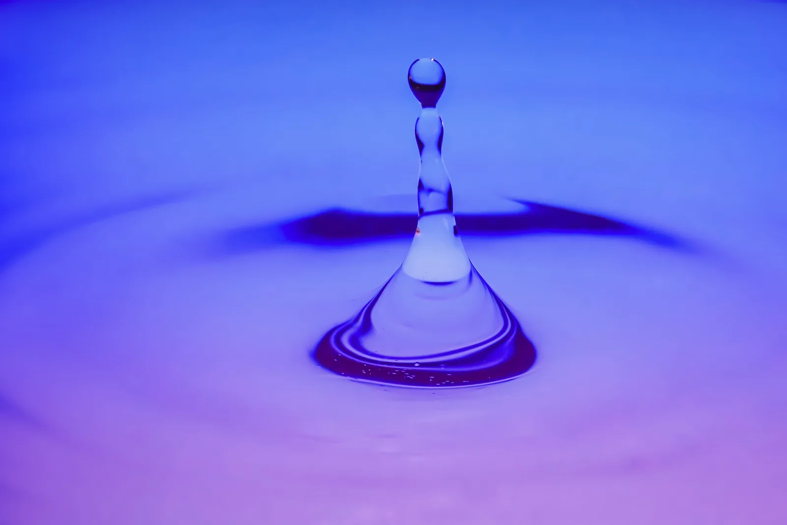Was Dich Nährt 25 – Kongresspaket zu Gesundheit von Iris Zimmer 5 Wassertropfen-Spray auf blauem Hintergrund mit abstrakt-artistischem Effekt