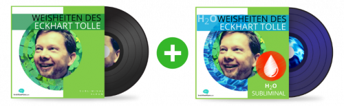 Weisheiten des Eckhart Tolle – Hörbuch zur Selbsterkenntnis 1 Duo-Album Weisheiten des Eckhart Tolle mit grüner und blauer Vinyl-Schallplatte