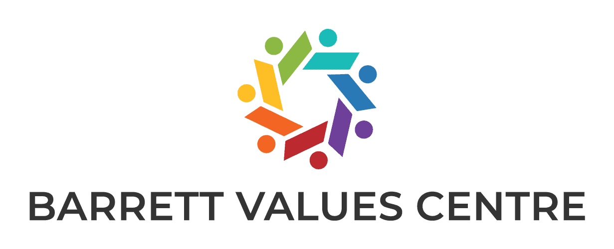 Logo des Barrett Values Centre mit bunten geometrischen Formen in Kreis und schwarzer Schrift
