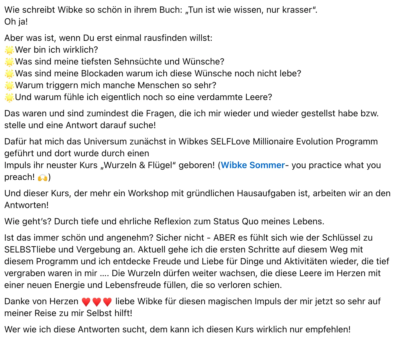 Kursstruktur und Modulübersicht Wurzeln und Flügel