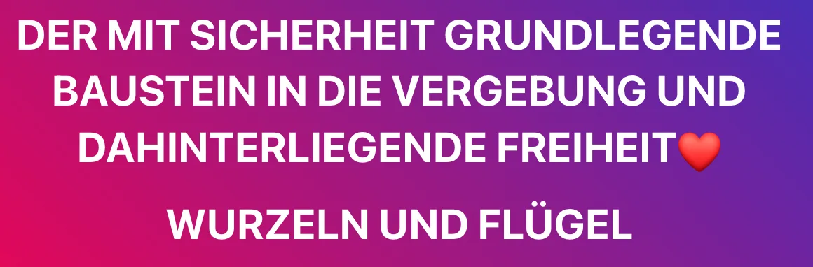 Banner mit Claim zum Wurzeln & Flügel Kurs in Magenta und Violett