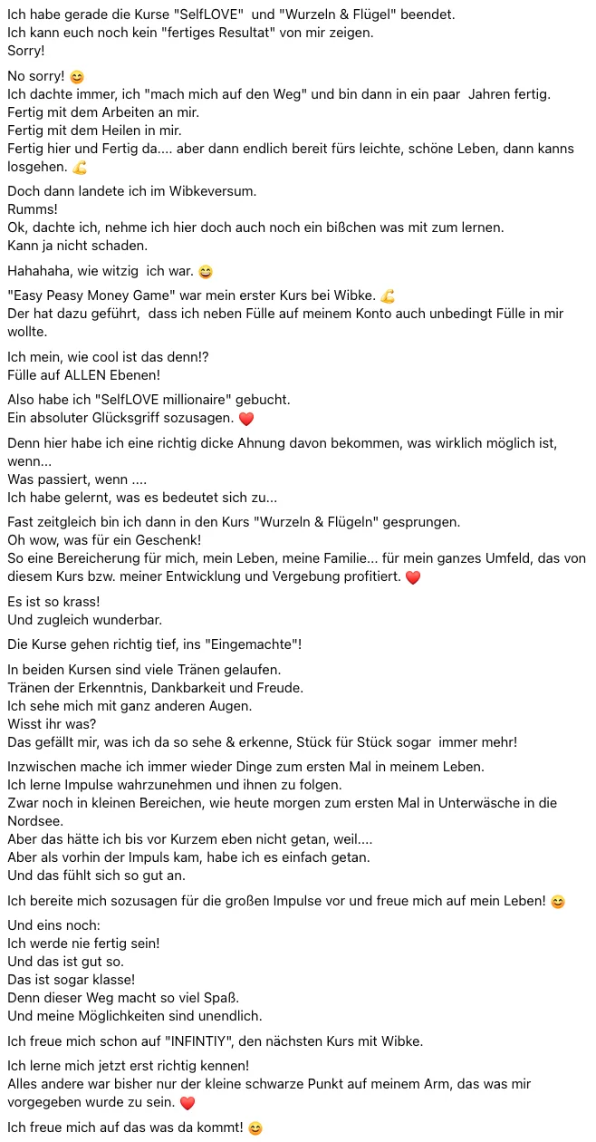 Ausführlicher Erfahrungsbericht mit humorvollen Reflexionen zur Kurs-Reise