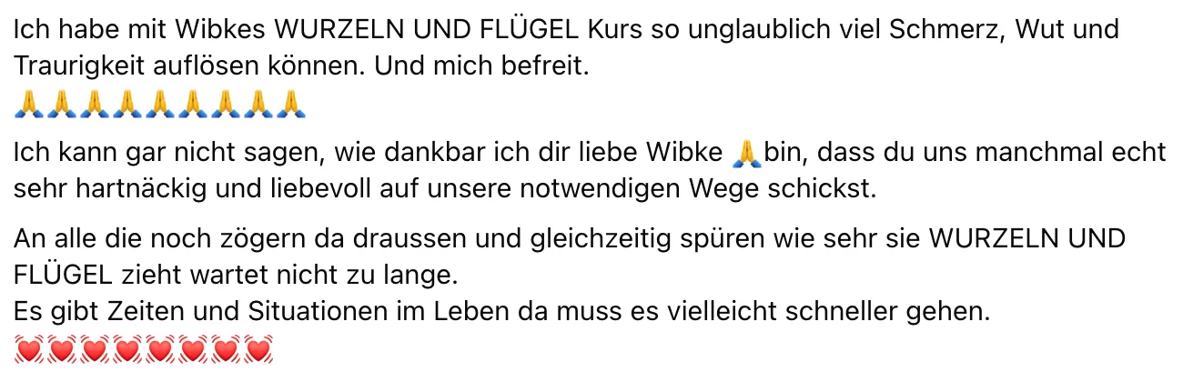 Kursbeschreibung und Übersicht Wurzeln und Flügel