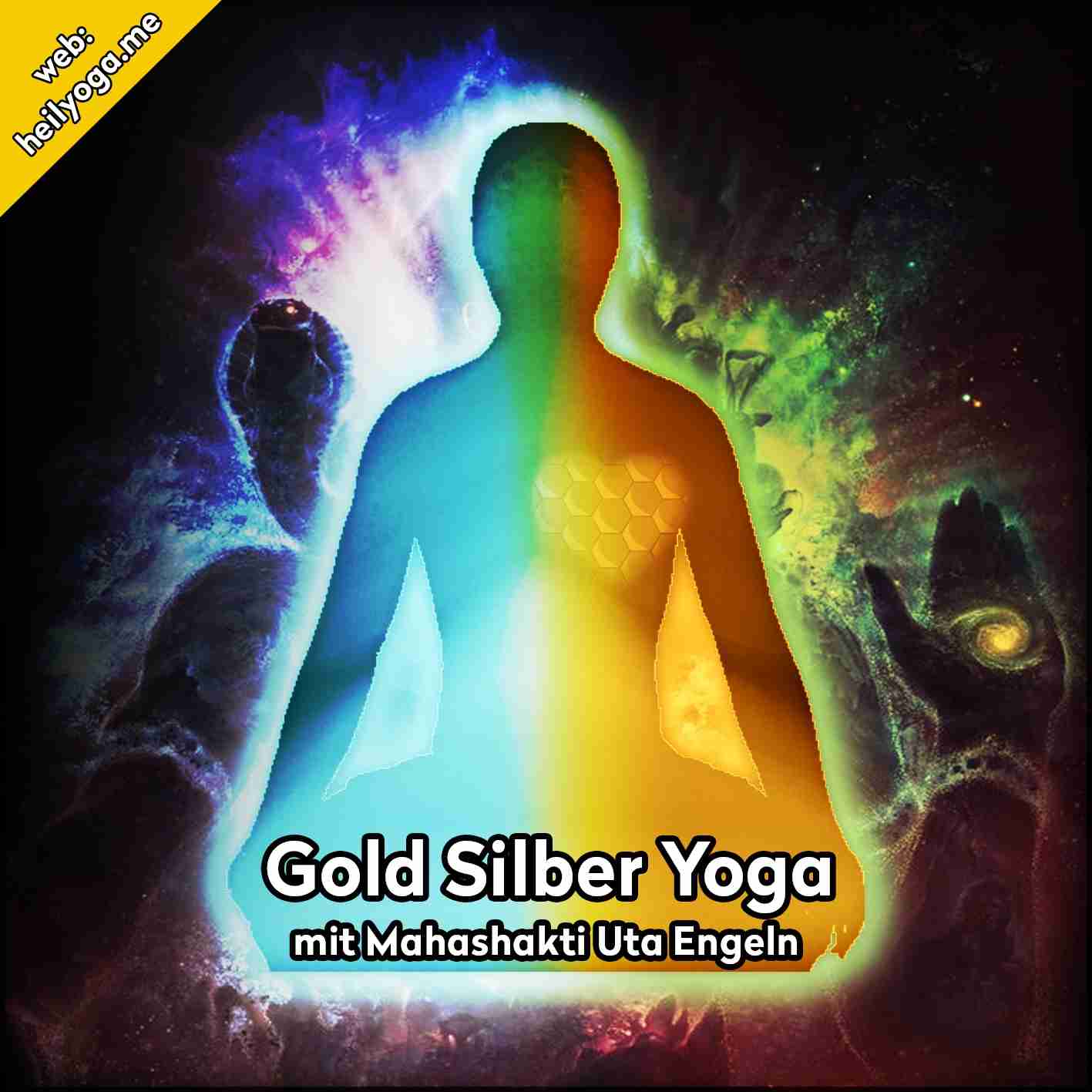 Yoga-Heilung 2 Kurscover Gold-Silber-Design